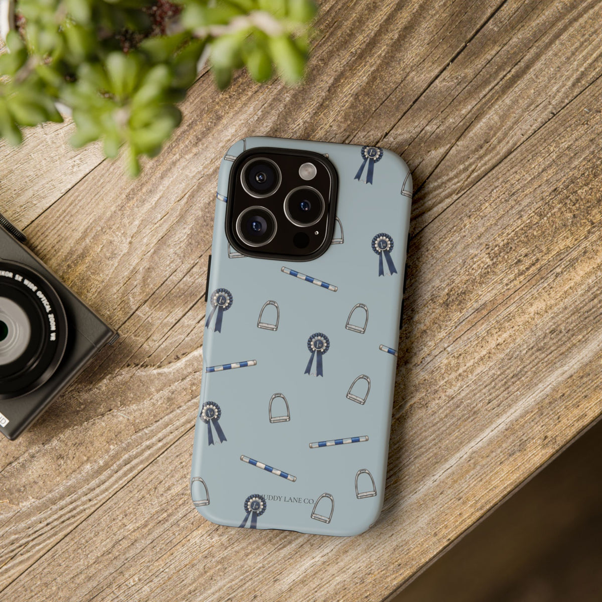 Show Day Pattern Tough Phone Case in Dusty Blue Matte