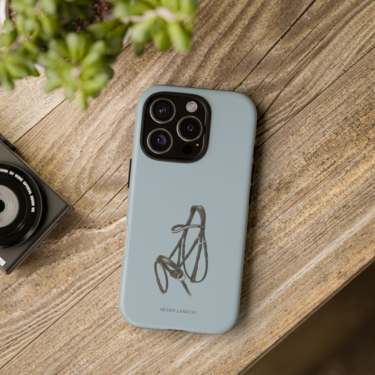 Bridle Tough Phone Case in Dusty Blue Matte