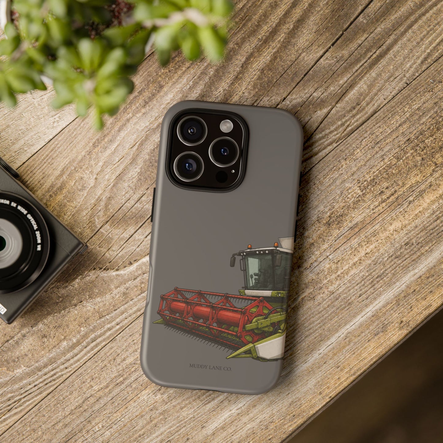 Combine Harvester Close-Up Tough Phone Case in Dark Grey Matte
