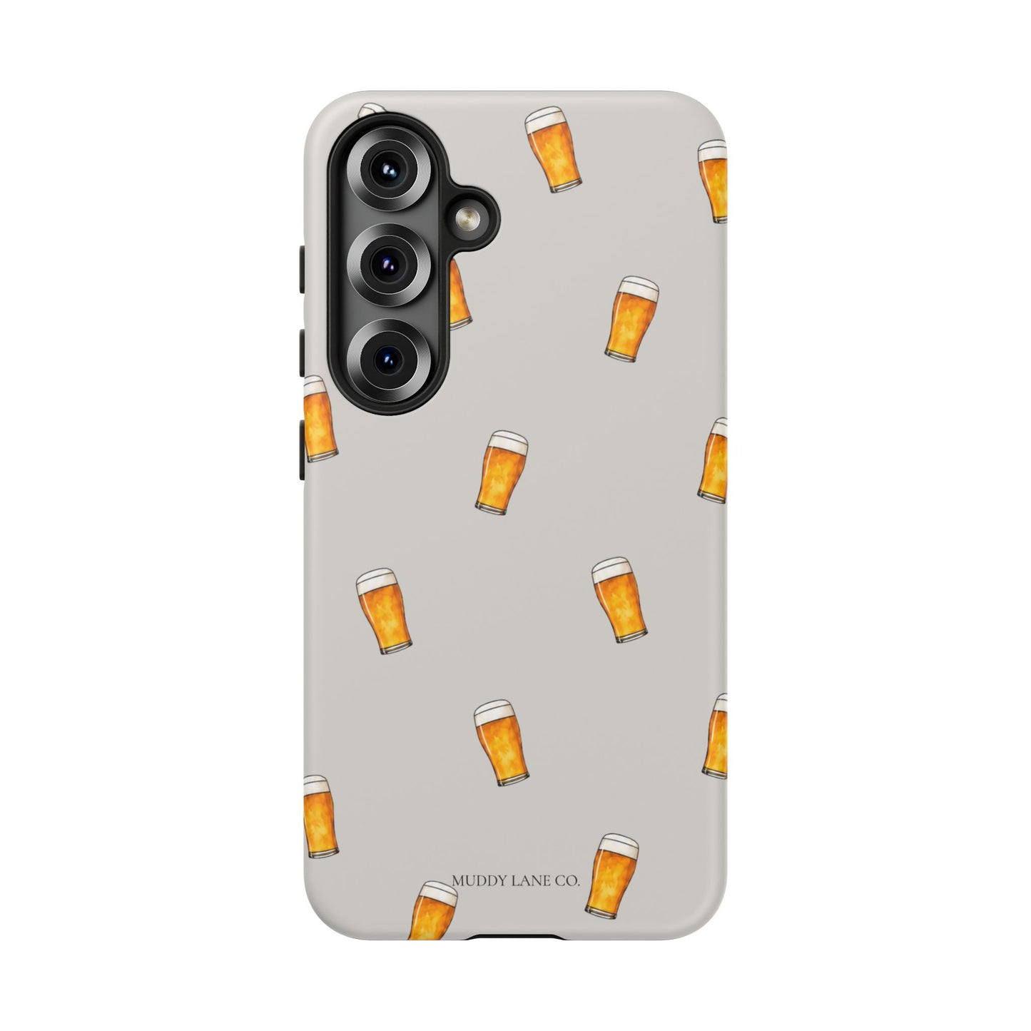 Pint Pattern Tough Phone Case in Soft Grey Matte