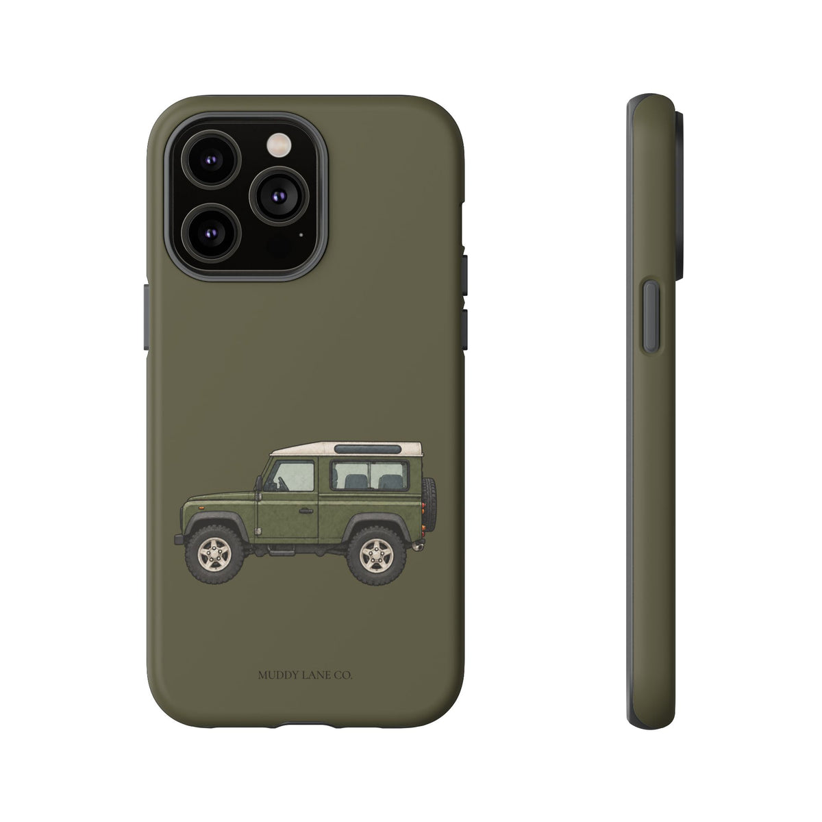 Green Classic 4x4 Tough Phone Case in Muddy Green Matte