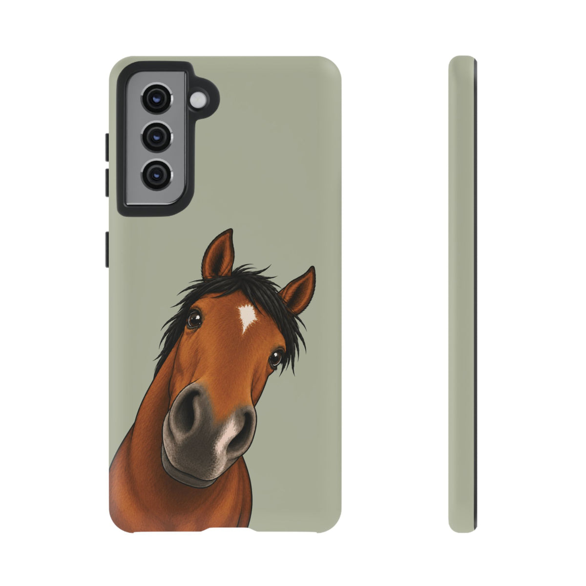 Boop Horse Tough Phone Case in Light Sage Matte