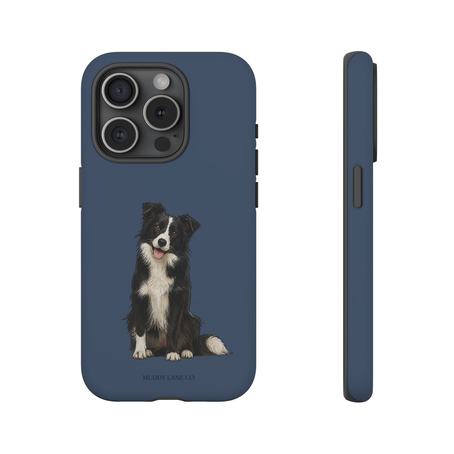 Border Collie Tough Phone Case in Deep Navy Matte