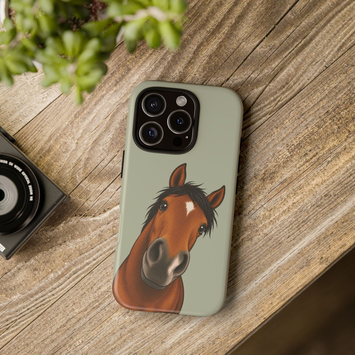 Boop Horse Tough Phone Case in Light Sage Matte