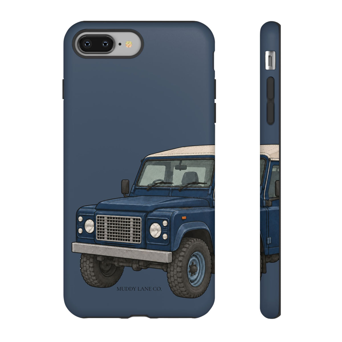 Blue Classic 4x4 Close-Up phone case in Deep Navy by Muddy Lane Co, photo 3