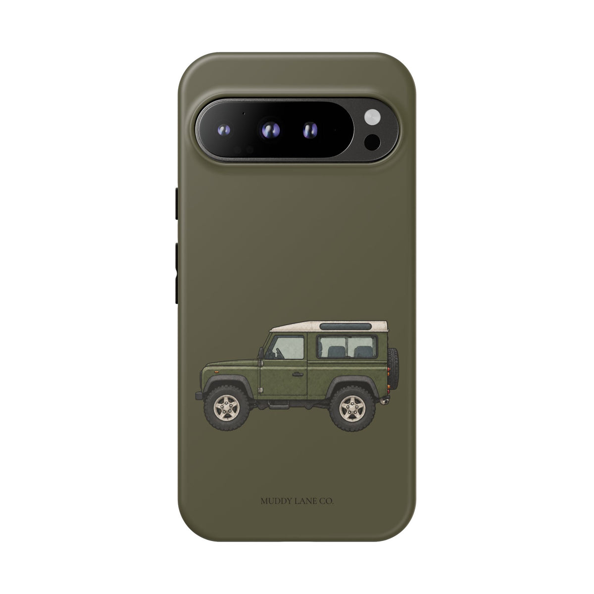 Green Classic 4x4 Tough Phone Case in Muddy Green Matte