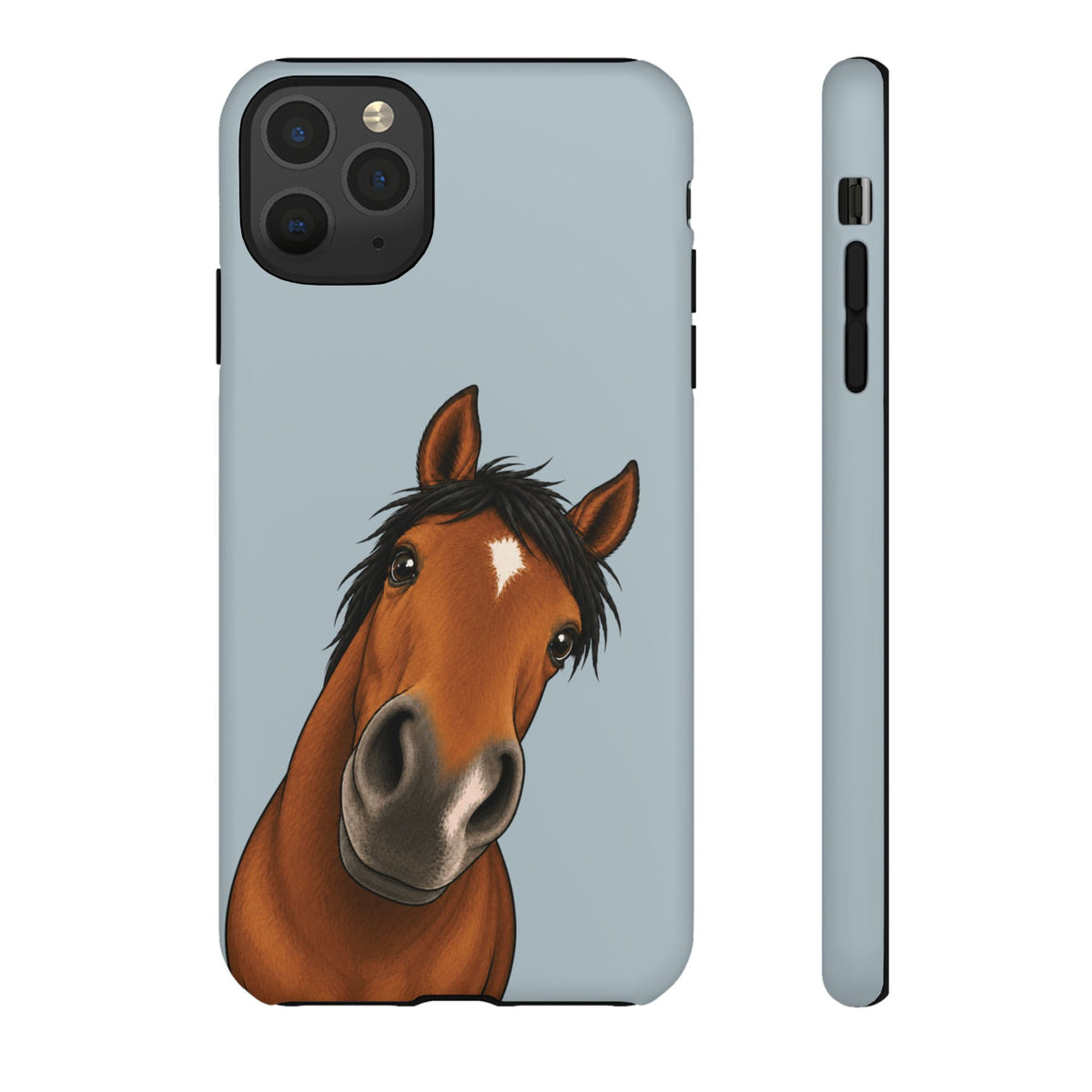 Boop Horse Tough Phone Case in Dusty Blue Matte