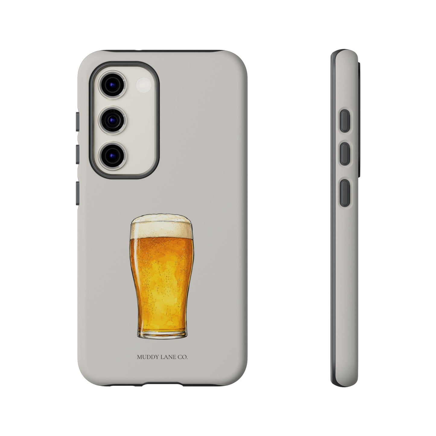 Pub Pint Tough Phone Case in Soft Grey Matte