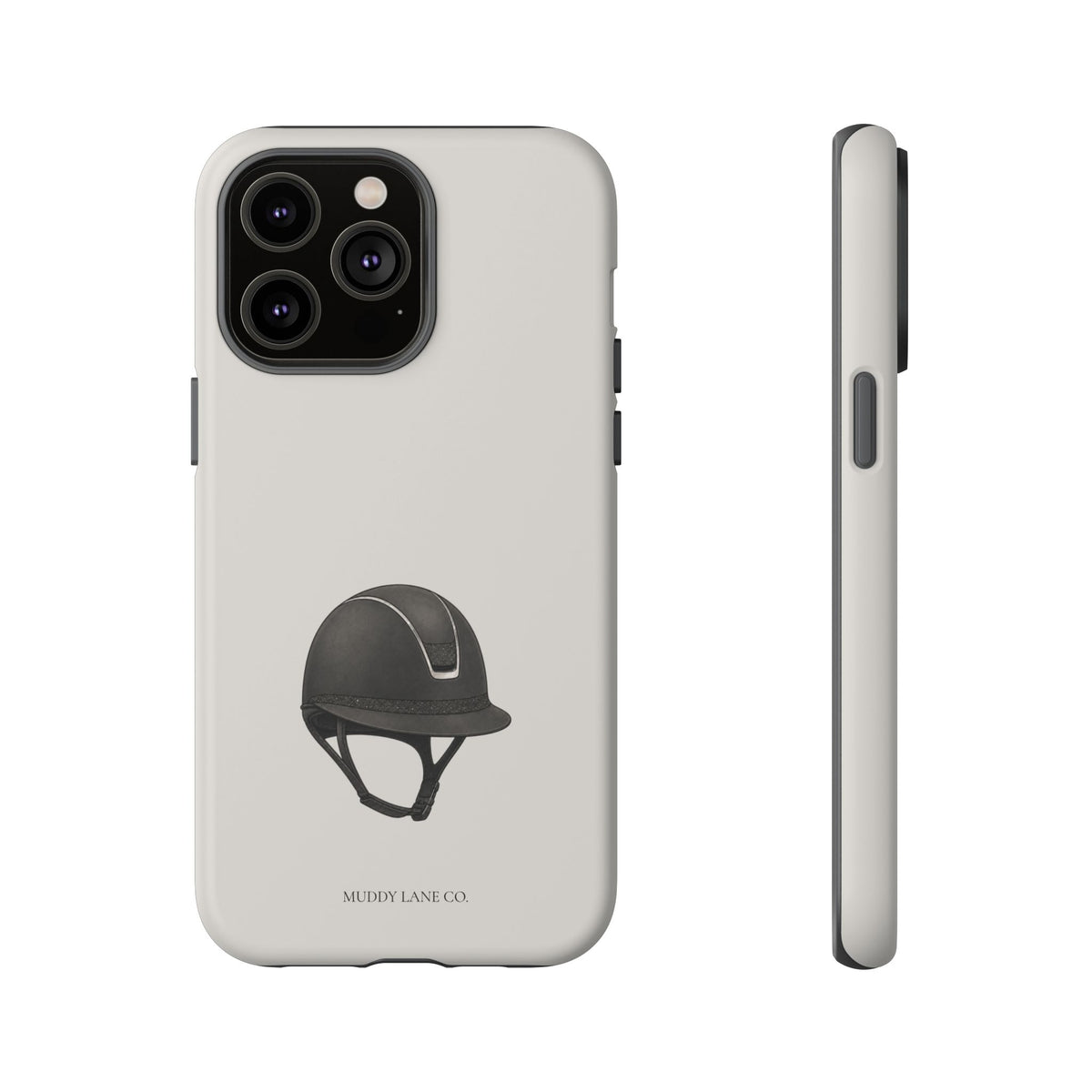 Riding Helmet Tough Phone Case in Soft Grey Matte