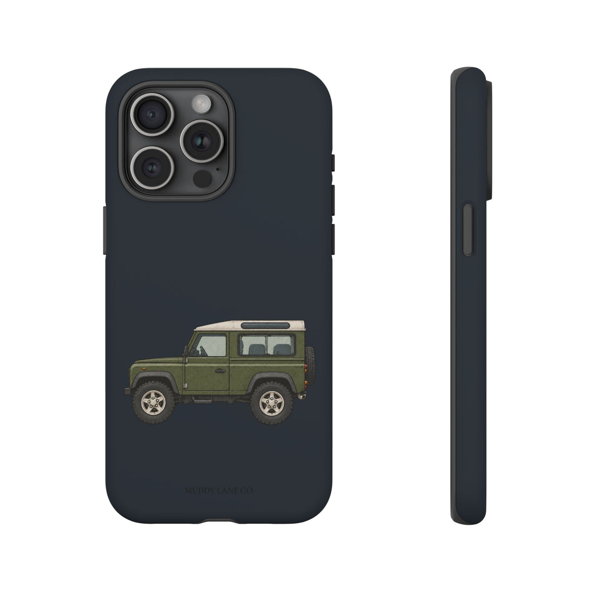 Green Classic 4x4 Tough Phone Case in Charcoal Navy Matte