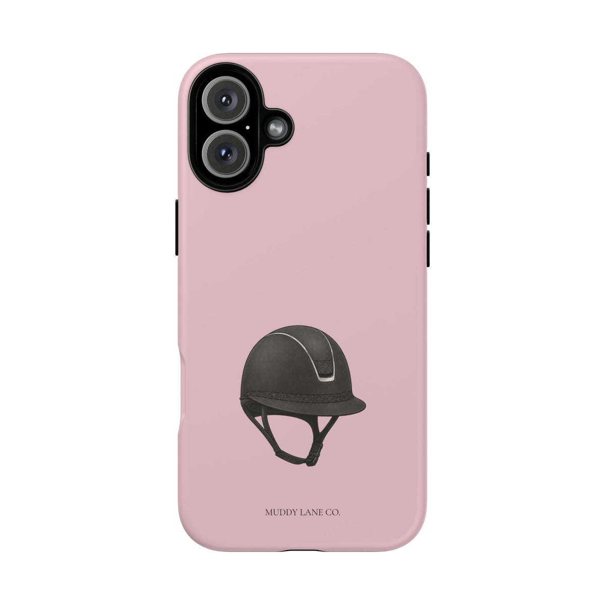 Riding Helmet Tough Phone Case in Soft Rosette Pink Matte