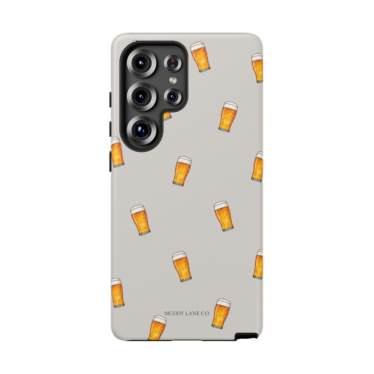 Pint Pattern Tough Phone Case in Soft Grey Matte