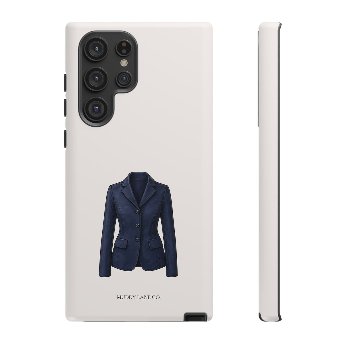 Navy Show Jacket Tough Phone Case in Warm Cream Matte