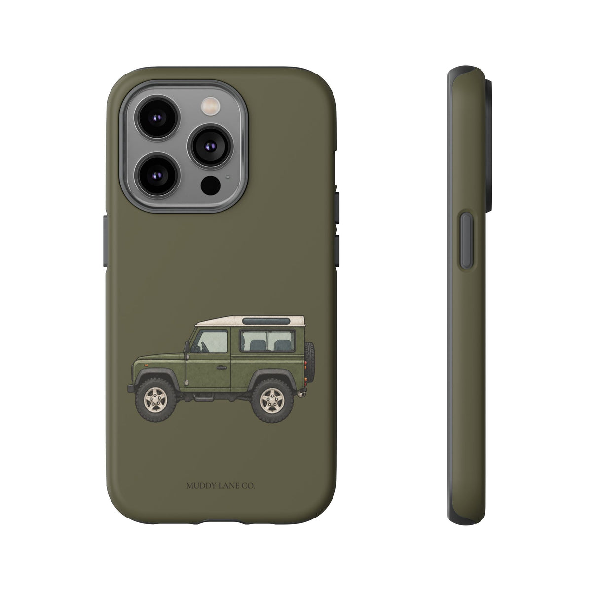 Green Classic 4x4 Tough Phone Case in Muddy Green Matte