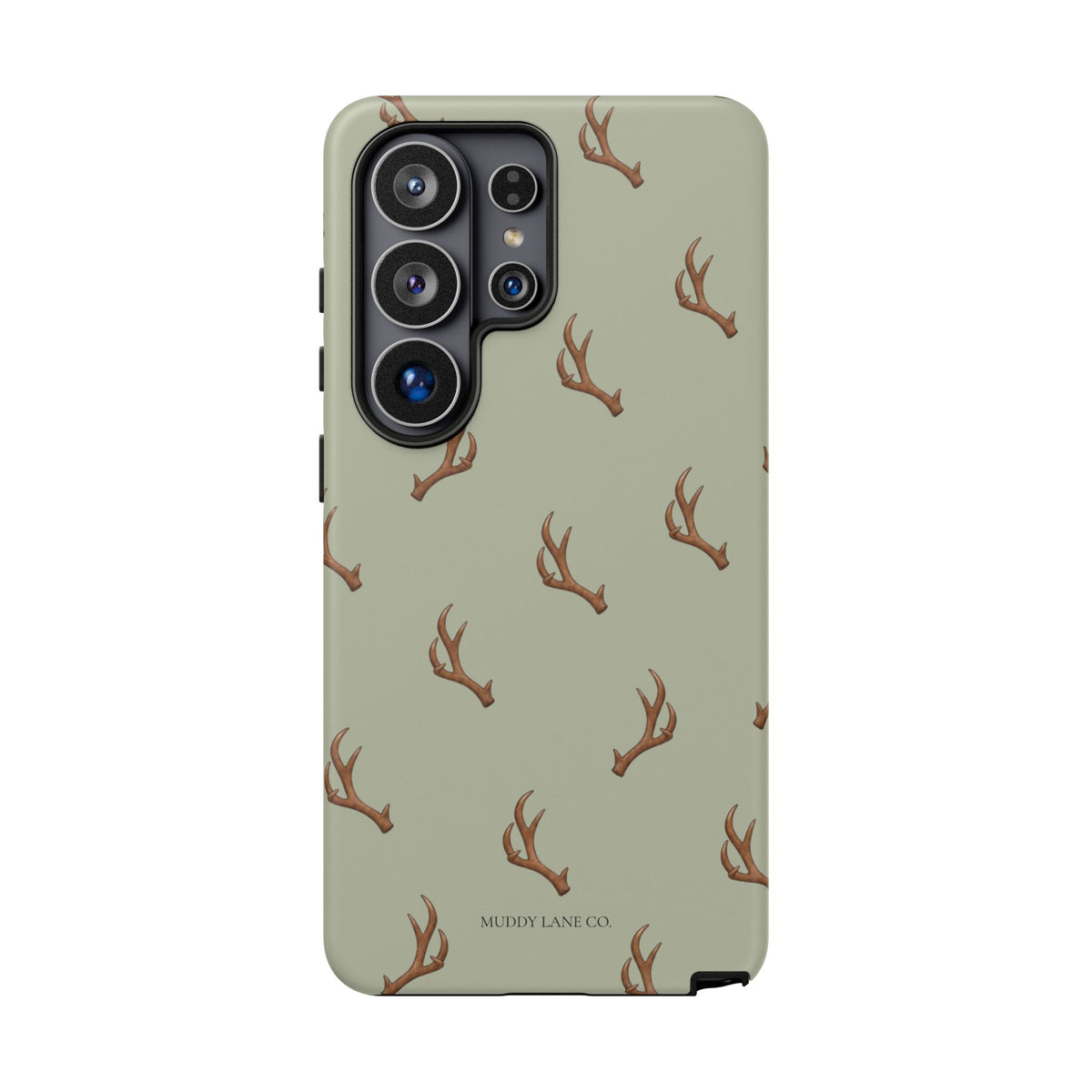 Antler Pattern Tough Phone Case in Light Sage Matte