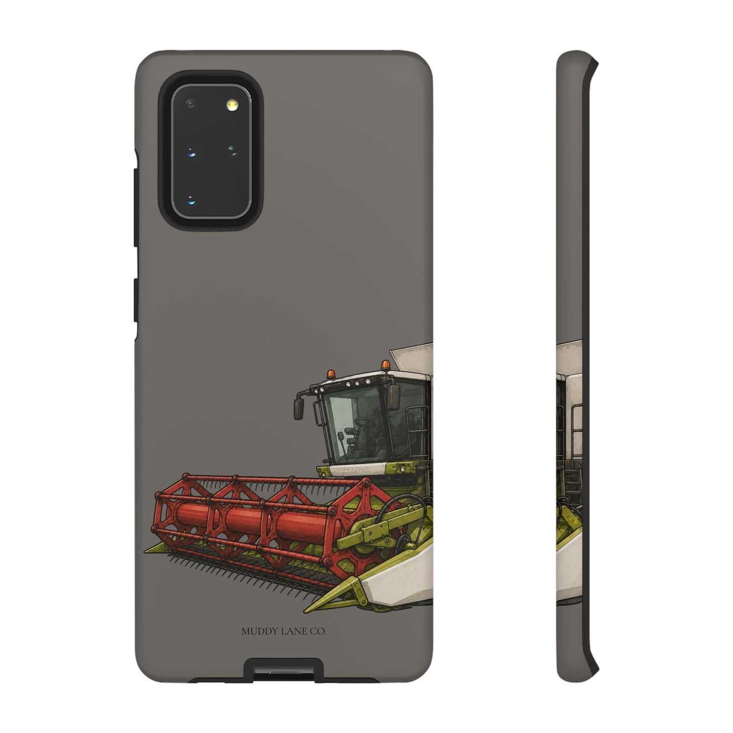 Combine Harvester Close-Up Tough Phone Case in Dark Grey Matte