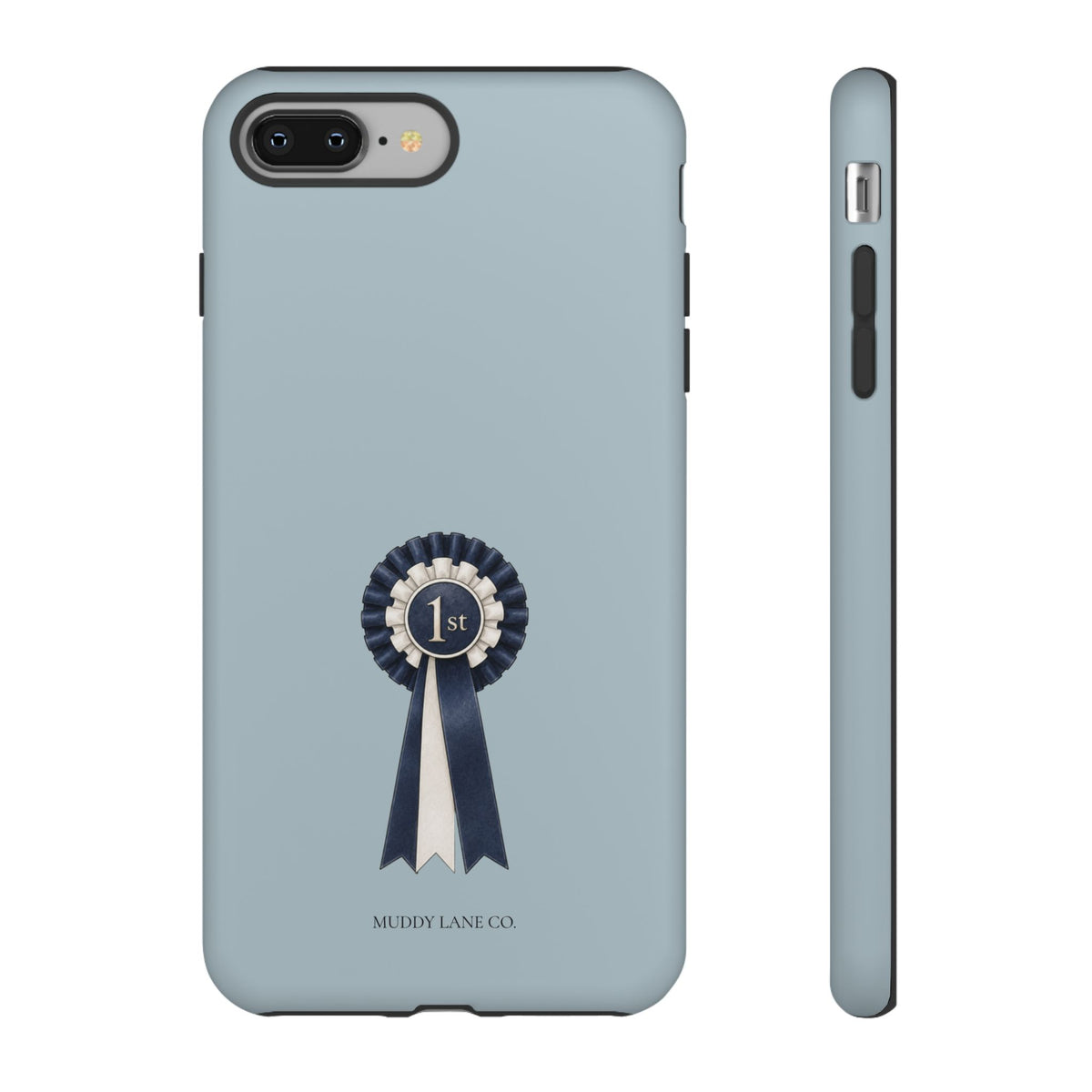 Show Rosette phone case in Dusty Blue by Muddy Lane Co, photo 3