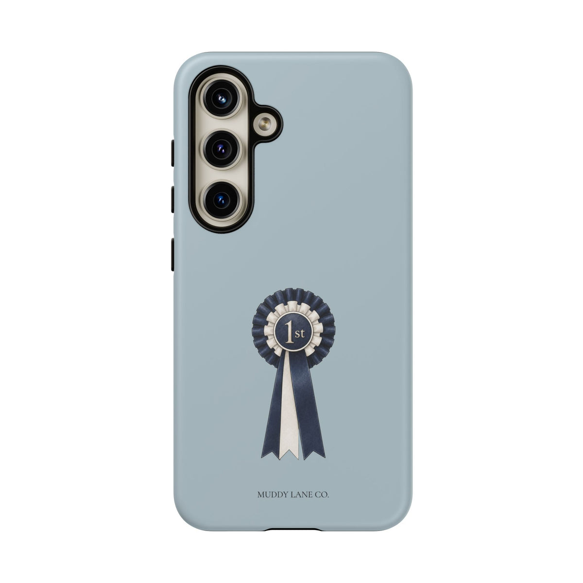 Rosette Tough Phone Case in Dusty Blue Matte