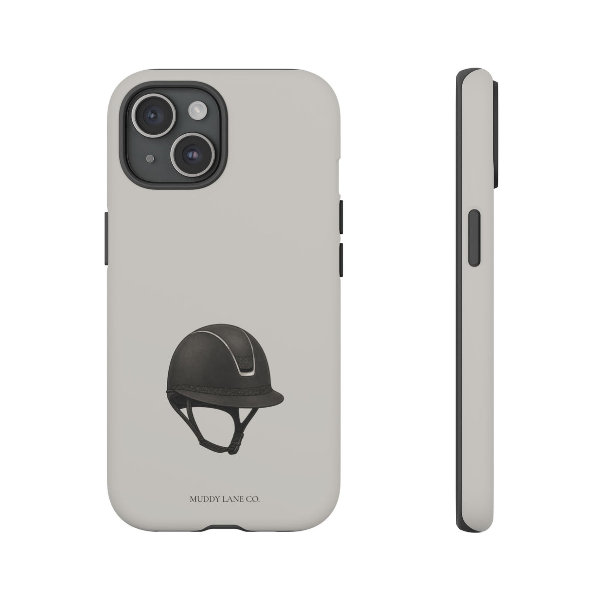 Riding Helmet Tough Phone Case in Soft Grey Matte