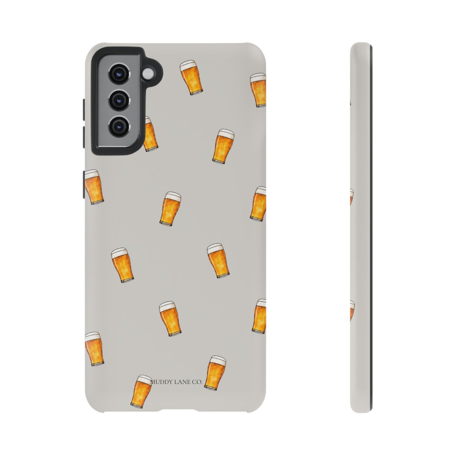 Pint Pattern Tough Phone Case in Soft Grey Matte