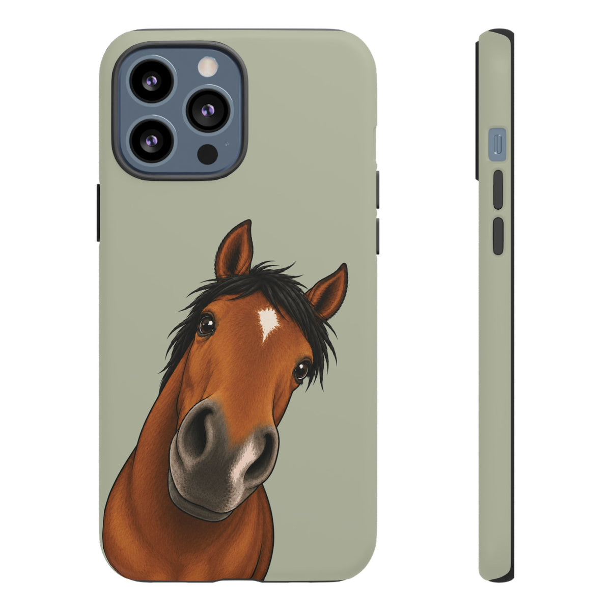 Boop Horse Tough Phone Case in Light Sage Matte