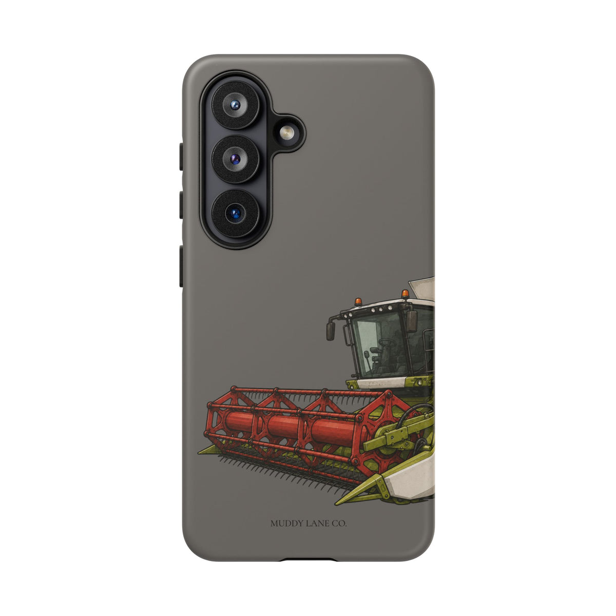 Combine Harvester Close-Up Tough Phone Case in Dark Grey Matte