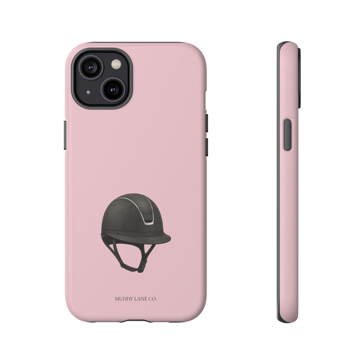 Riding Helmet Tough Phone Case in Soft Rosette Pink Matte