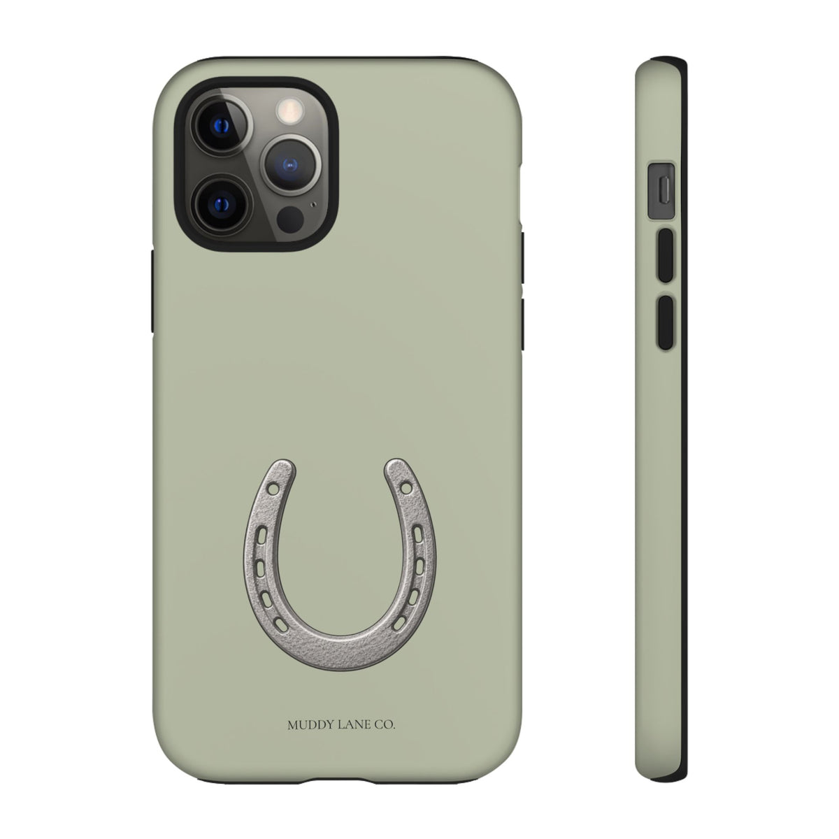 Horseshoe Tough Phone Case in Light Sage Matte