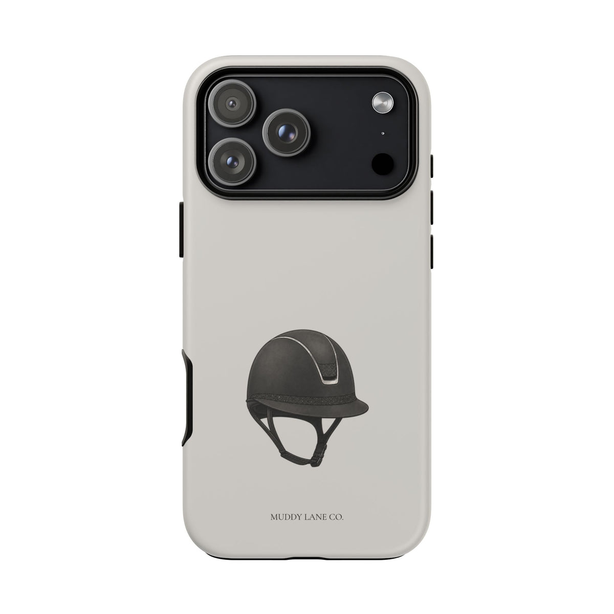 Riding Helmet Tough Phone Case in Soft Grey Matte