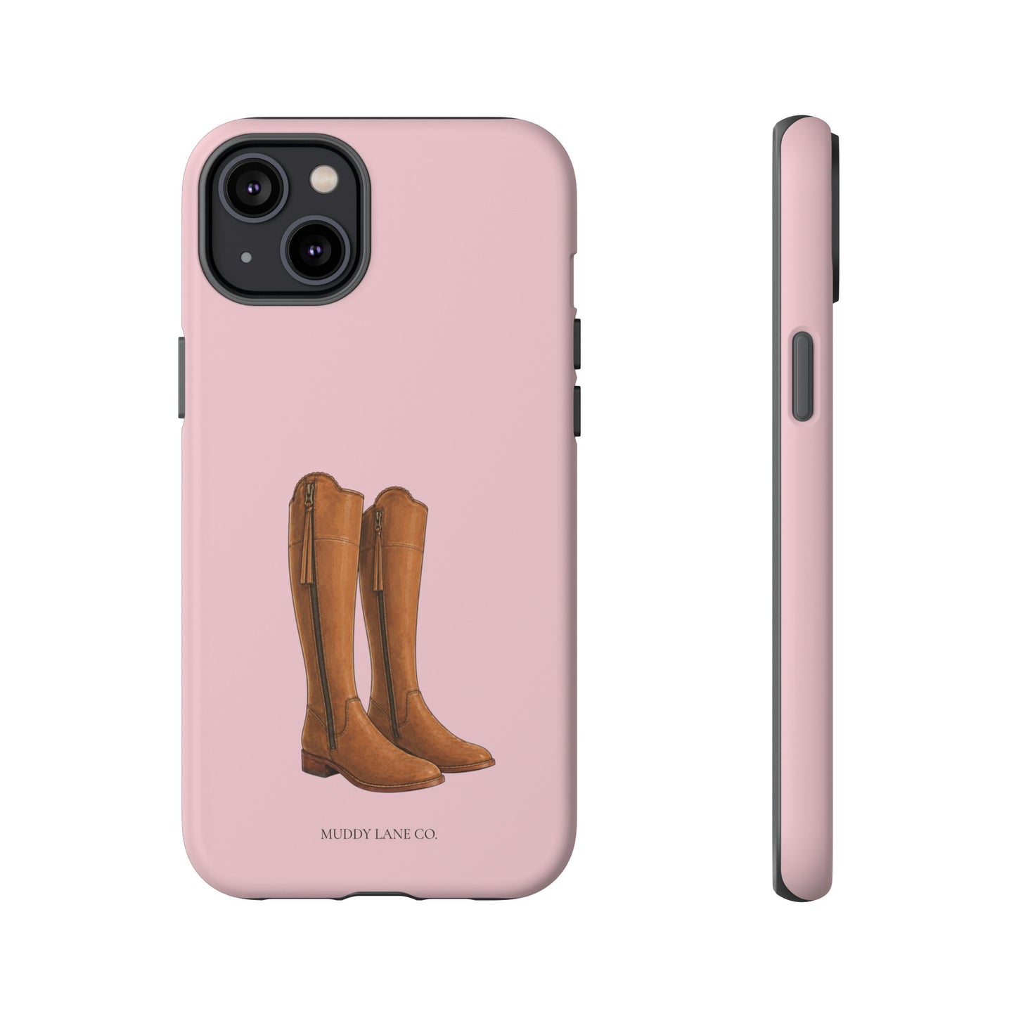 Riding Boots Tough Phone Case in Soft Rosette Pink Matte