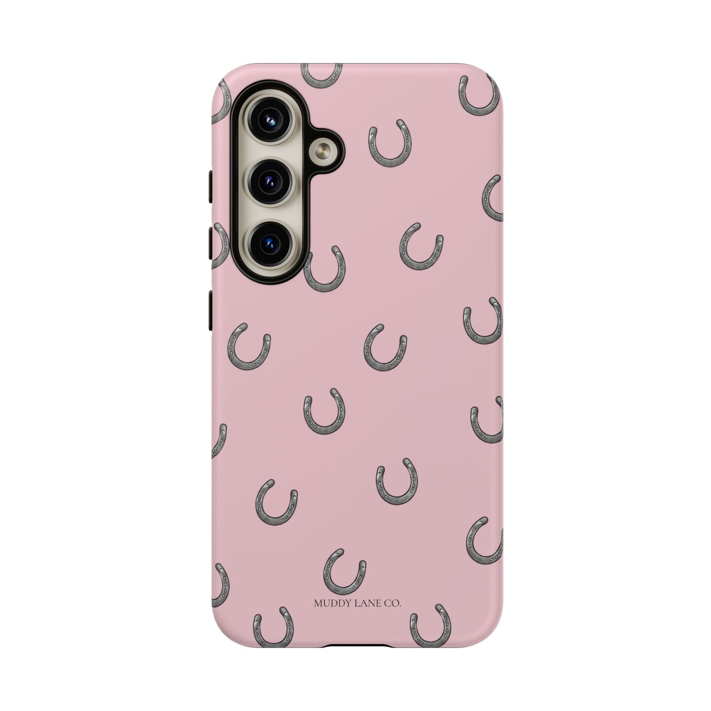 Horseshoe Pattern Tough Phone Case in Soft Rosette Pink Matte