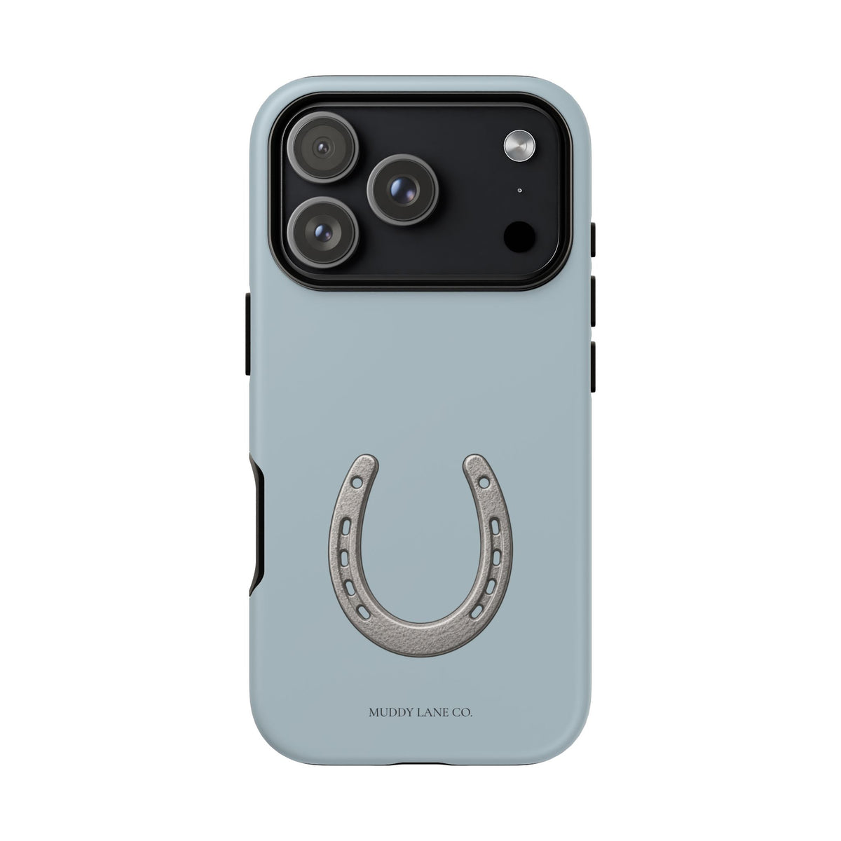 Horseshoe Tough Phone Case in Dusty Blue Matte