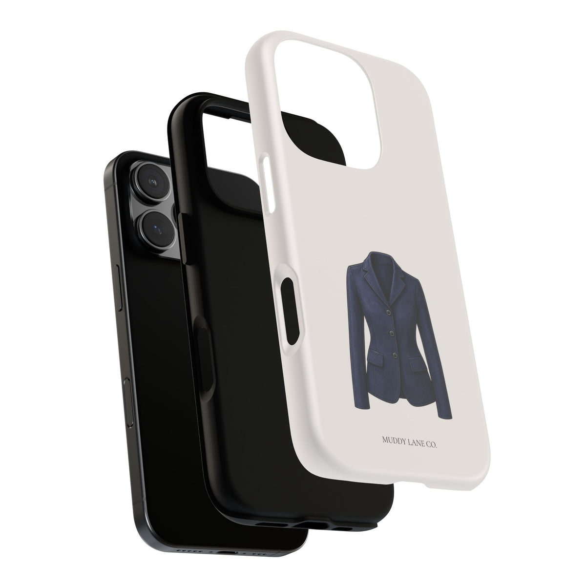 Navy Show Jacket Tough Phone Case in Warm Cream Matte