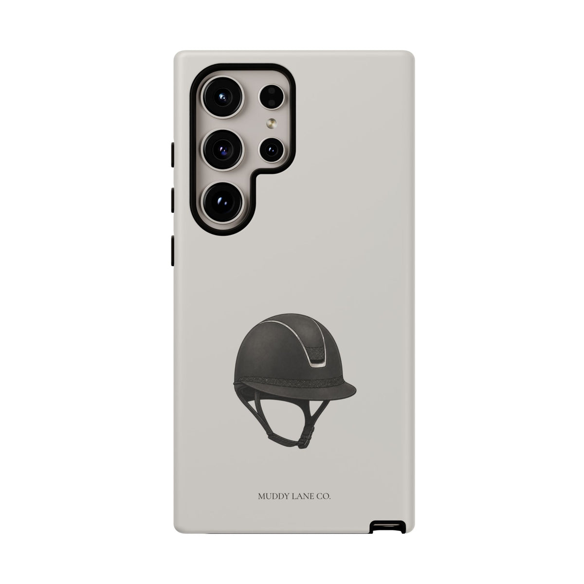 Riding Helmet Tough Phone Case in Soft Grey Matte