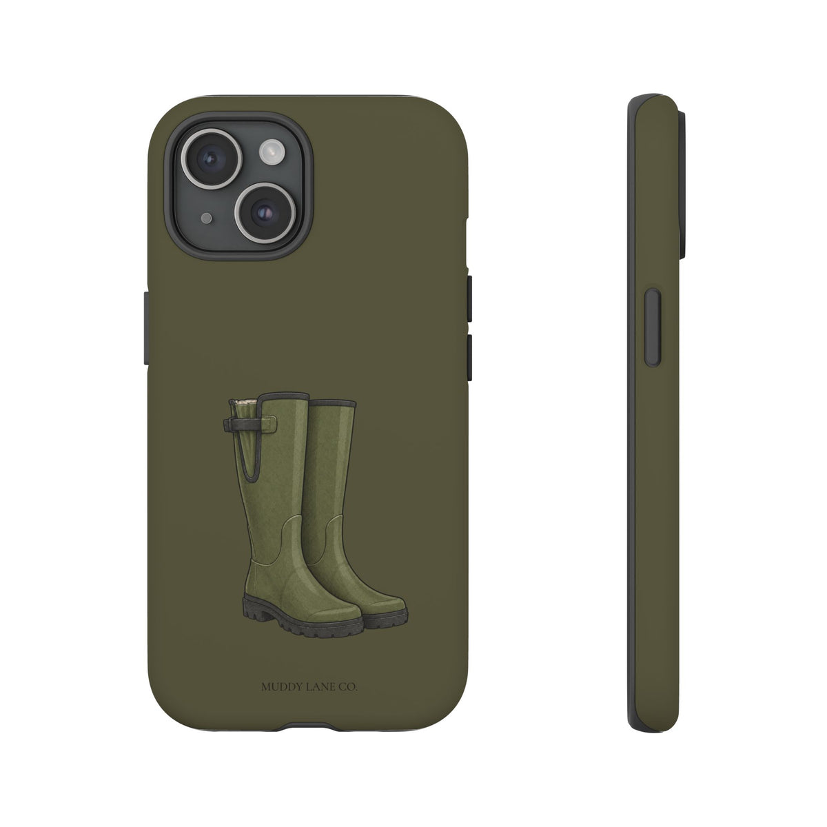 Wellies Tough Phone Case in Muddy Green Matte