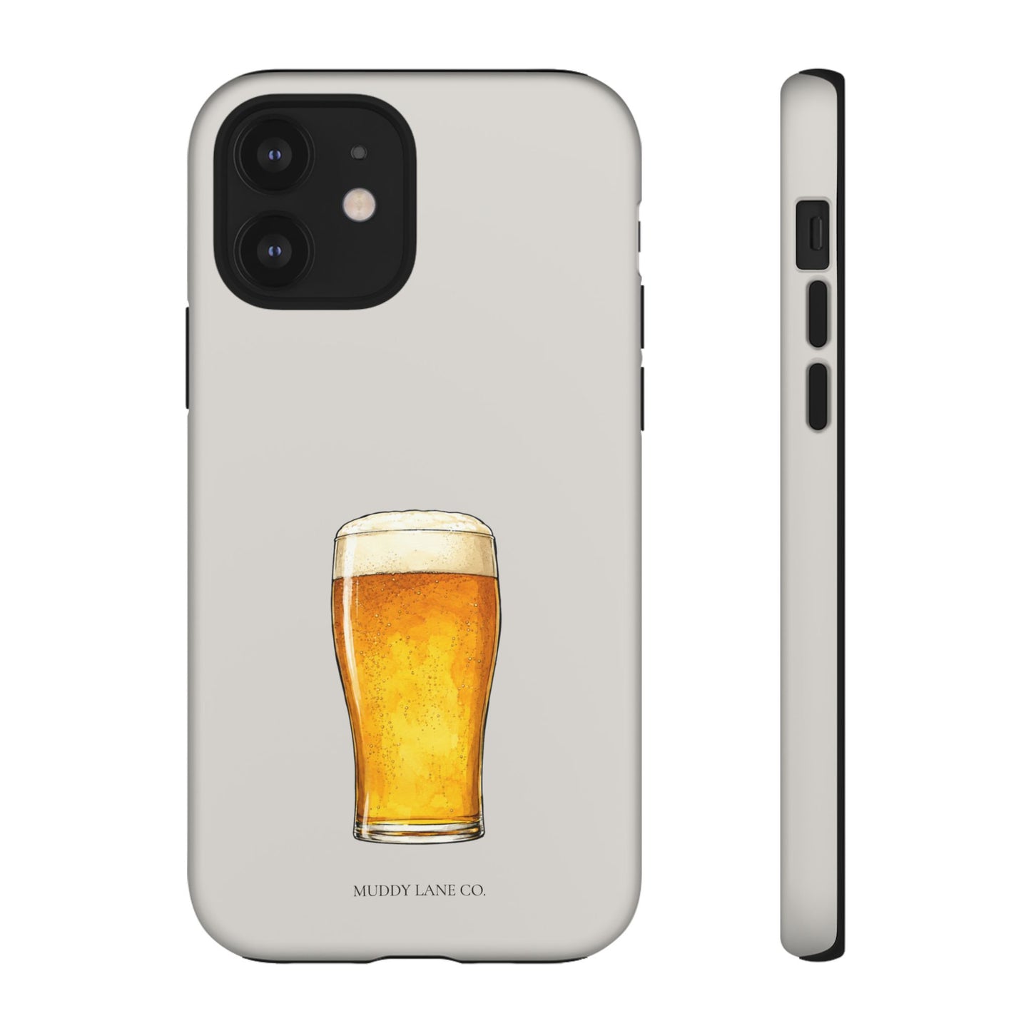 Pub Pint Tough Phone Case in Soft Grey Matte
