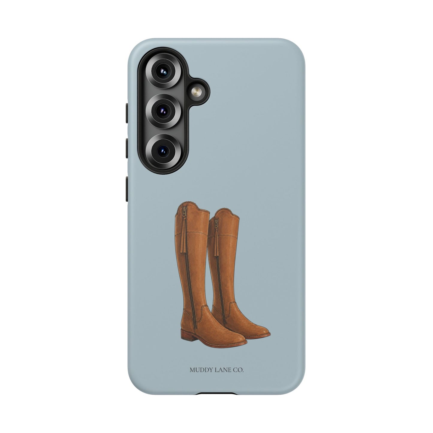 Riding Boots Tough Phone Case in Dusty Blue Matte