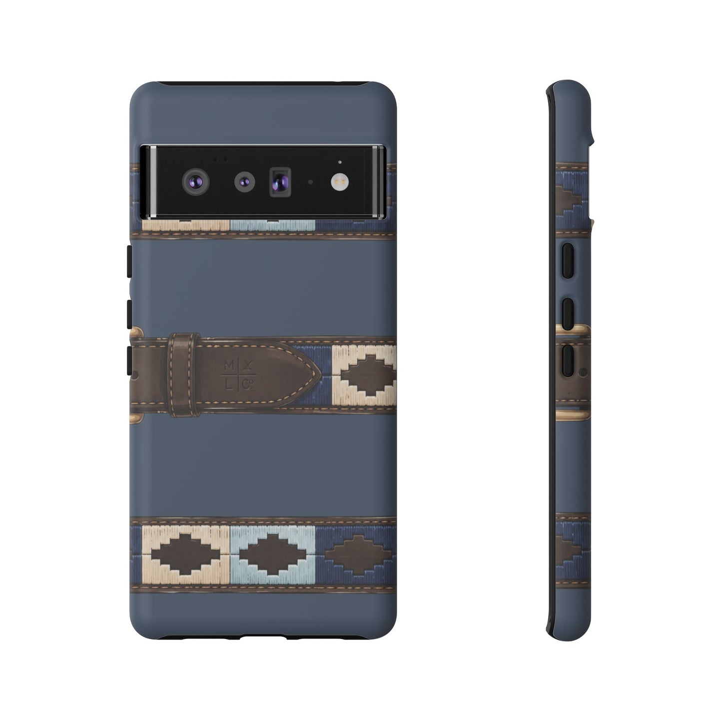 Country Belt Pattern Tough Phone Case in Deep Navy Matte