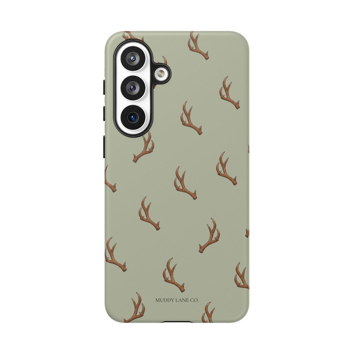 Antler Pattern Tough Phone Case in Light Sage Matte