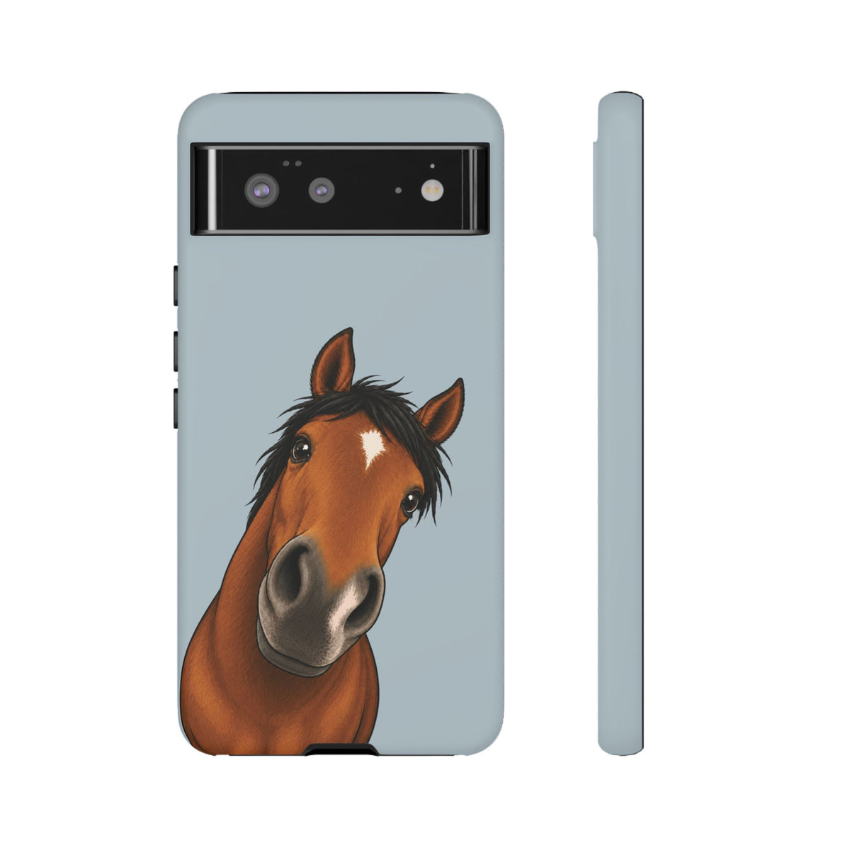 Boop Horse Tough Phone Case in Dusty Blue Matte