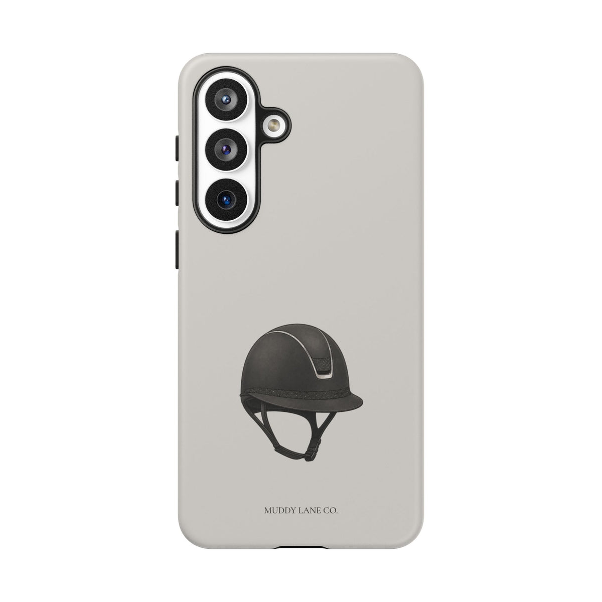 Riding Helmet Tough Phone Case in Soft Grey Matte