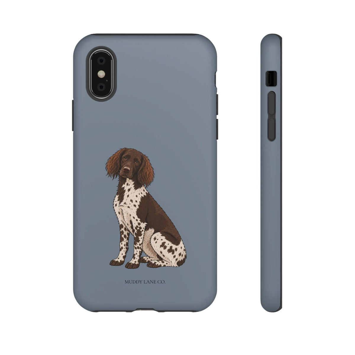 Spaniel phone case in Smoke Blue by Muddy Lane Co, photo 4