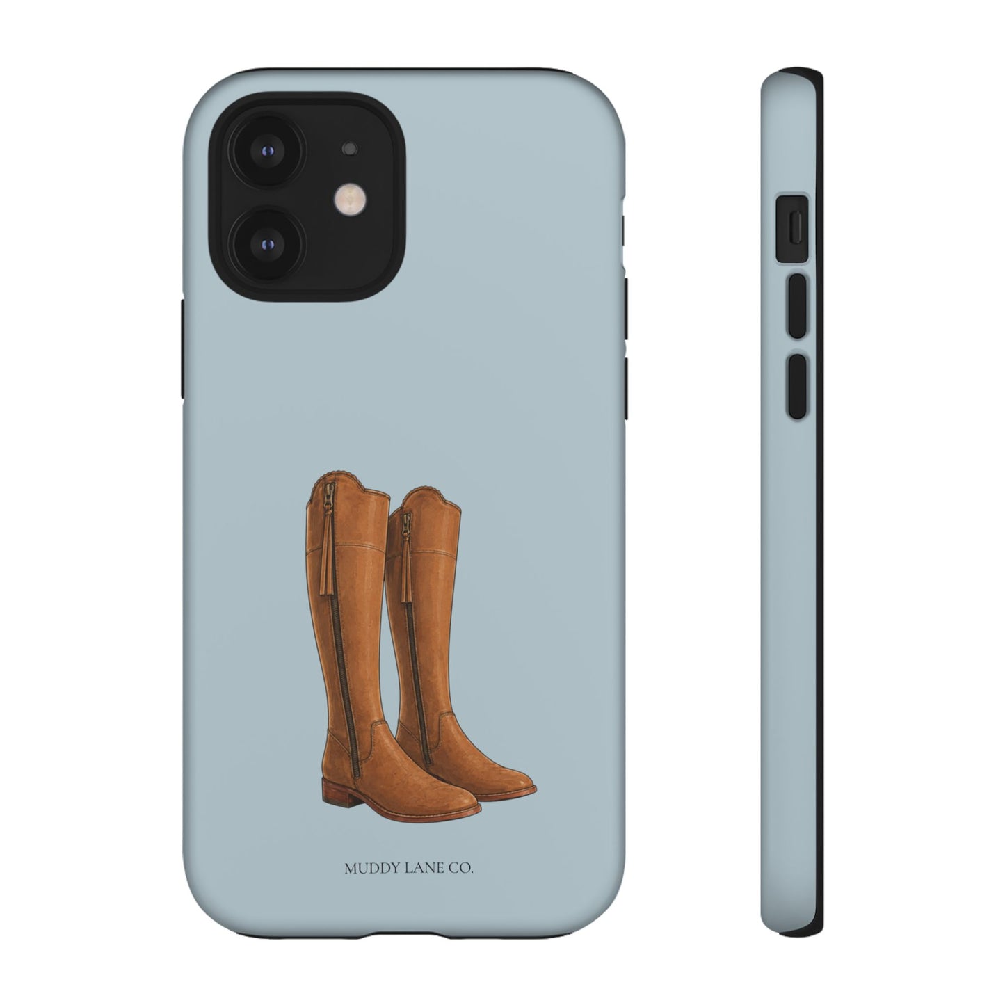 Riding Boots Tough Phone Case in Dusty Blue Matte