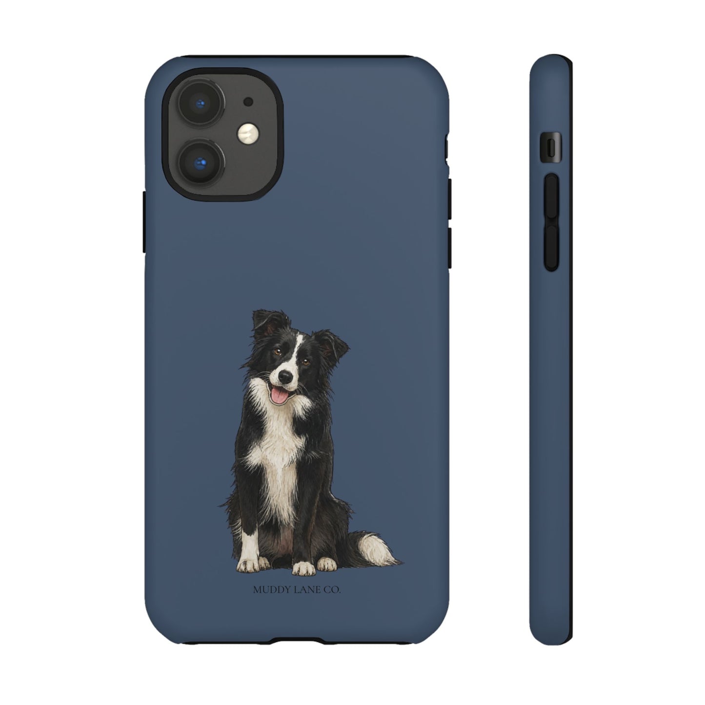 Border Collie Tough Phone Case in Deep Navy Matte