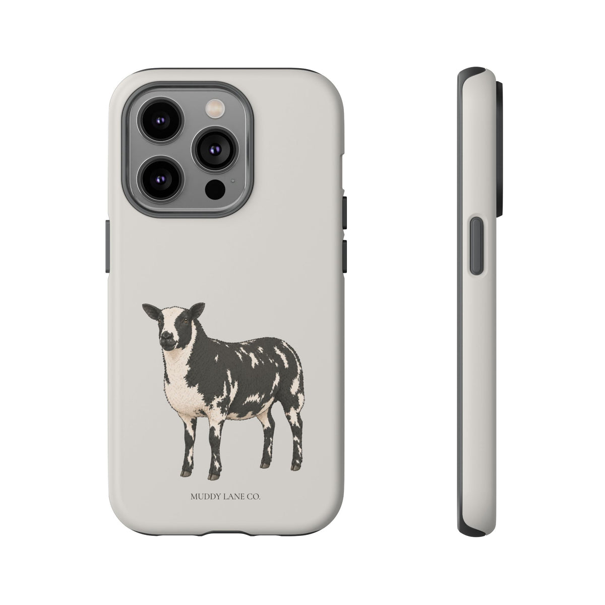 Dutch Spotted Sheep Tough Phone Case in Soft Grey Matte