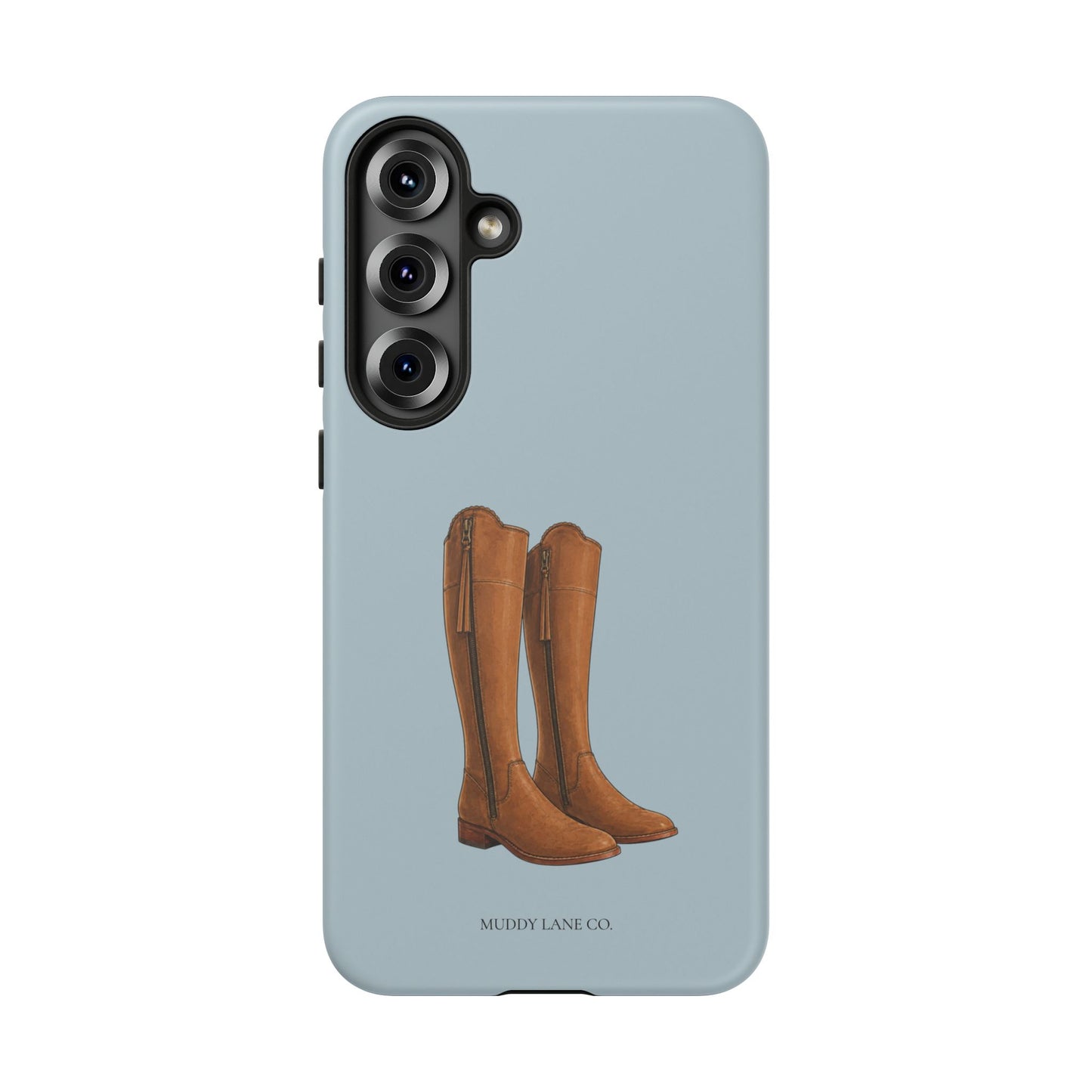 Riding Boots Tough Phone Case in Dusty Blue Matte