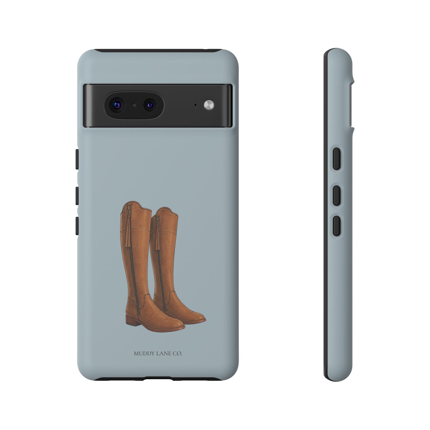 Riding Boots Tough Phone Case in Dusty Blue Matte