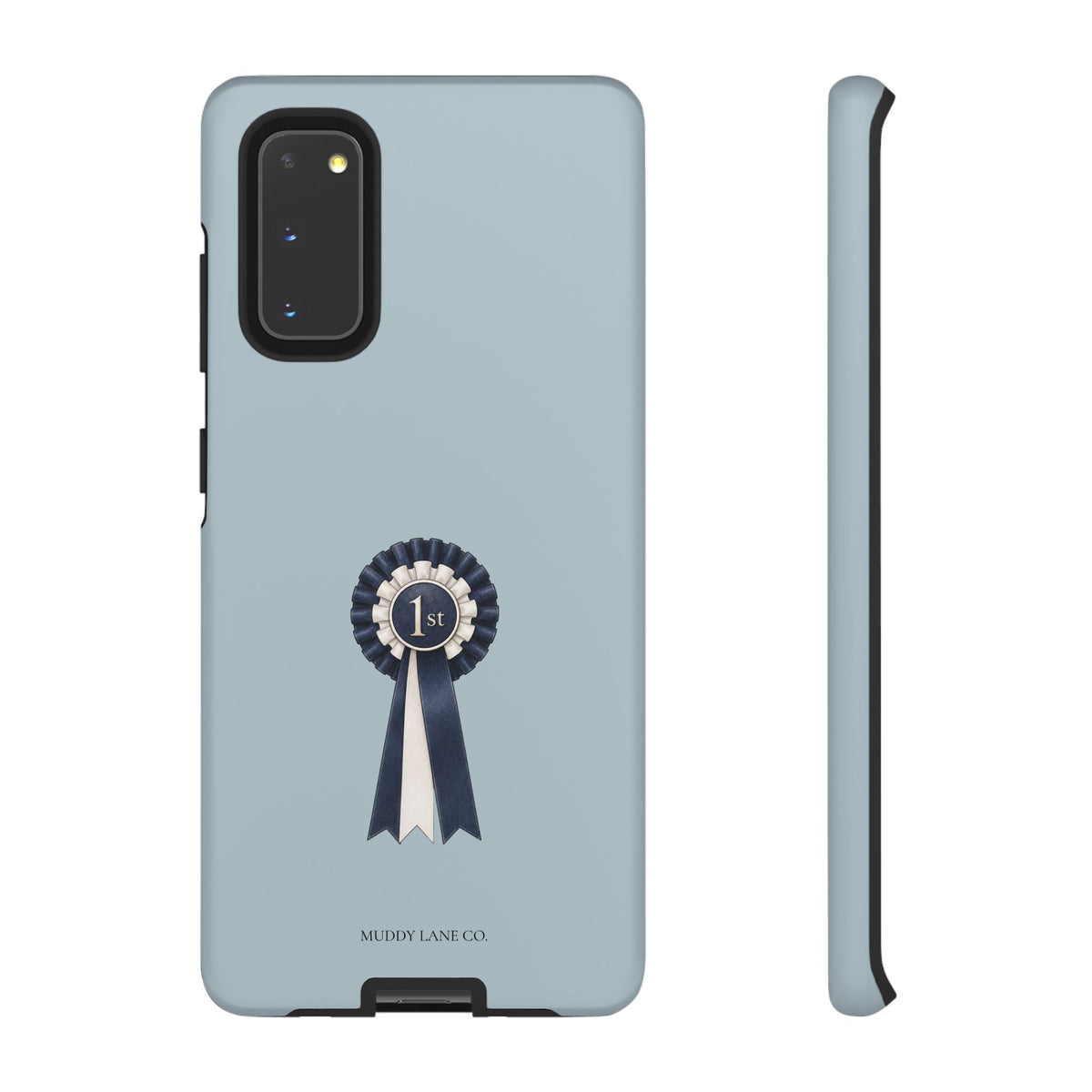 Rosette Tough Phone Case in Dusty Blue Matte