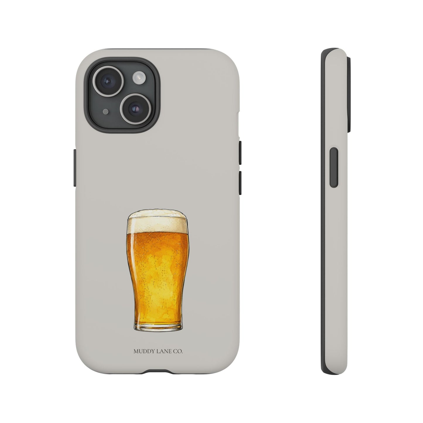 Pub Pint Tough Phone Case in Soft Grey Matte