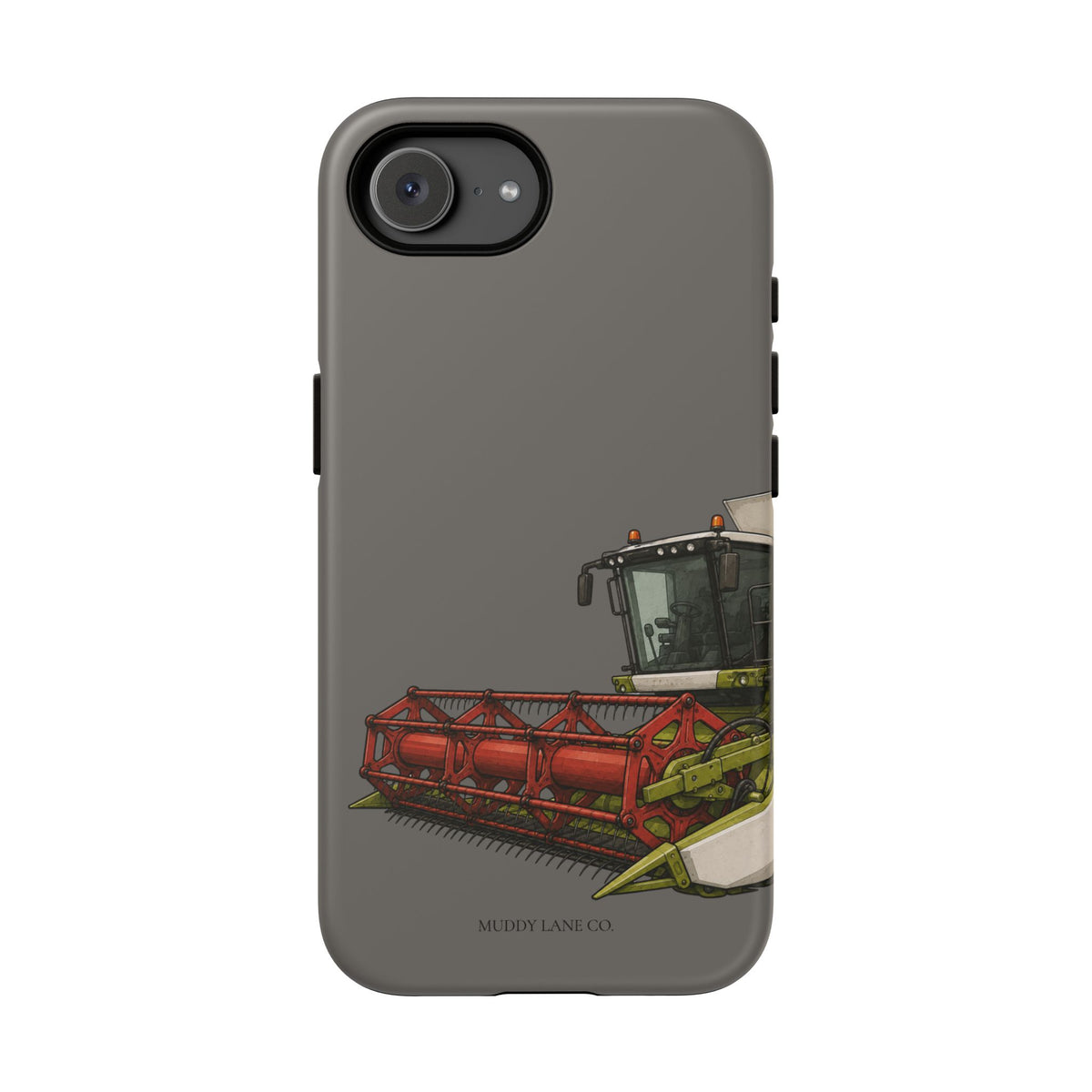 Combine Harvester Close-Up Tough Phone Case in Dark Grey Matte